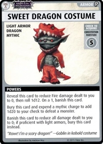  нδ 庥ó ī :  г - " 巡 ڽƬ" θ ī Pathfinder Adventure Card Game: Wrath of the Righteous – "Sweet Dragon Costume" Promo Card