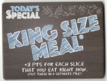   ̽: ŷ  New York Slice: King Size Meal