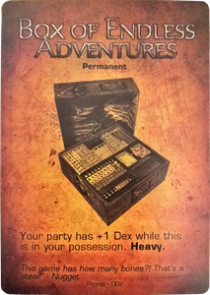   Ŵ :    θ ī Too Many Bones: Box of Endless Adventures Promo Card