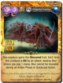   :  θ ī Mage Wars: Blur Promo Card