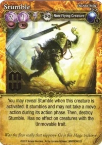   : Һ θ ī Mage Wars: Stumble Promo Card