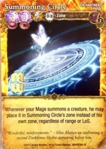   :  ȯ θ ī Mage Wars: Summoning Circle Promo Card