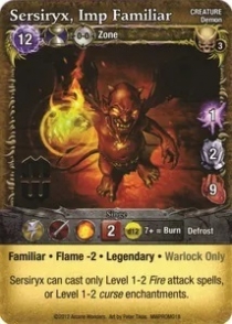   : ,  йи θ ī Mage Wars: Sersiryx, Imp Familiar Promo Card